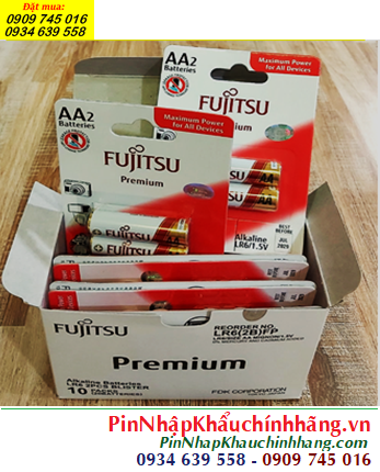 COMBO 1HỘP 20viên Pin Fujitsu Premium Alkaline LR6(2B)FP (Indonesia) _Giá chỉ 269.000đ/HỘP 10vỉ